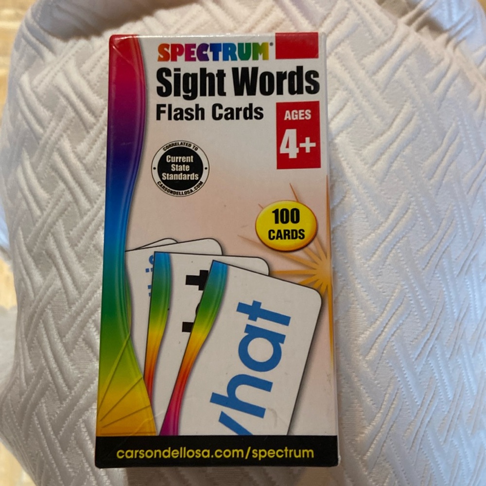 Sight Words flash Cards by Spectrum, 100 laminated cards